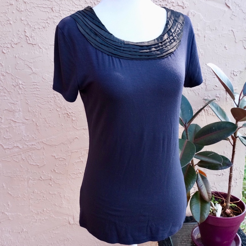 Elie Tahari Silk Collar Relaxed Shirt